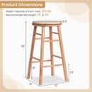 24" Swivel Bar Stools Set of 2 with Footrests