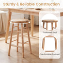 24" Swivel Bar Stools Set of 2 with Footrests