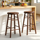 24" Swivel Bar Stools Set of 2 with Footrests