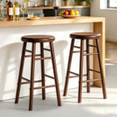 24" Swivel Bar Stools Set of 2 with Footrests