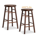24" Swivel Bar Stools Set of 2 with Footrests
