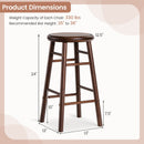 24" Swivel Bar Stools Set of 2 with Footrests