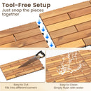 Acacia Wood Interlocking Deck Tiles 24x12 Inch - 24 Pack