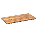 Acacia Wood Interlocking Deck Tiles 24x12 Inch - 36 Pack