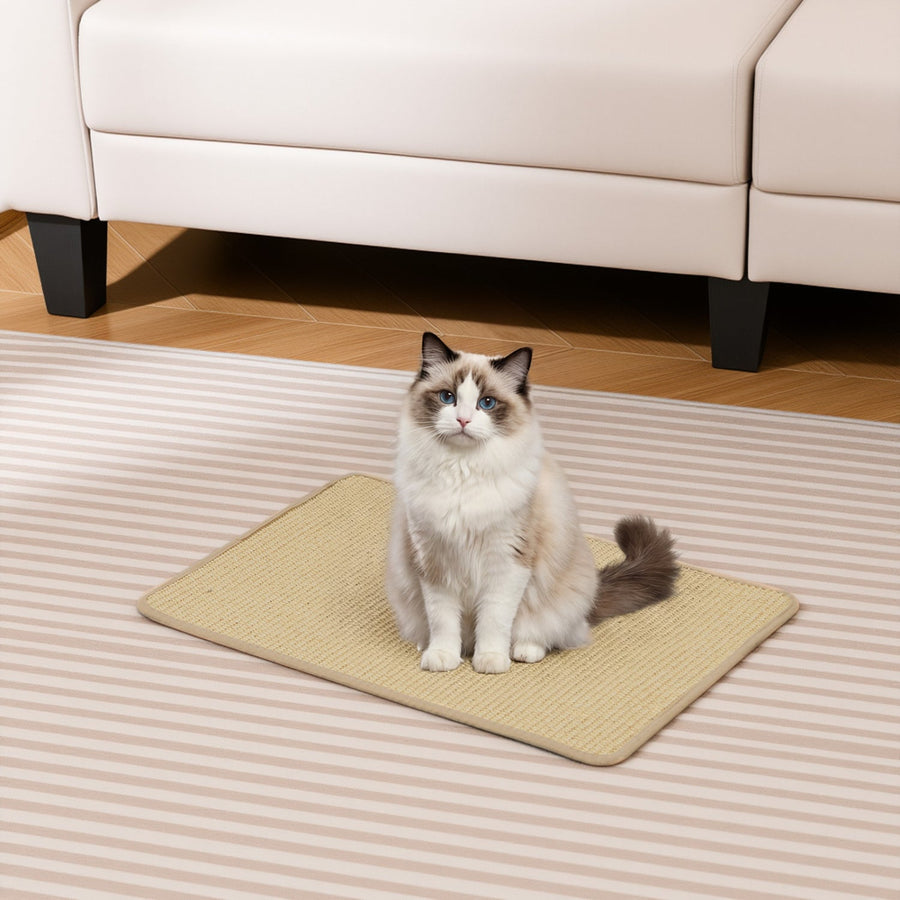 Cat Scratcher Mat Set - 6 Piece Natural Sisal Furniture Protector