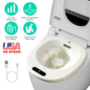 Electric Sitz Bath Tub Sits Bath Soak Pan Salts BowlÊPostpartum Care Basin for Toilet Seat with 2-Level Water Flow Water Temperature DisplayÊ1500mAh B