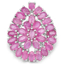 8.10 Carat Genuine Ruby .925 Sterling Silver Ring