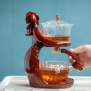 Semi-Automatic Tea Set with Glass Infuser