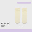 Combed Cotton Sweat-absorbent Deodorant Solid-color Knee-high Socks