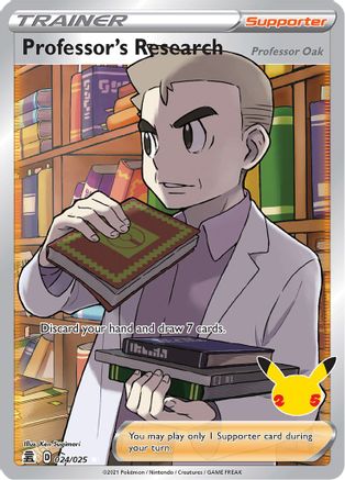 Professor's Research (Full Art) 024/025 - Celebrations Holofoil