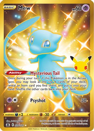 Mew (Secret) 025/025 - Celebrations Holofoil