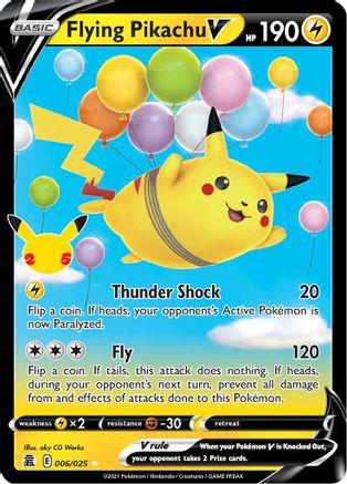 Flying Pikachu V 006/025 - Celebrations Holofoil