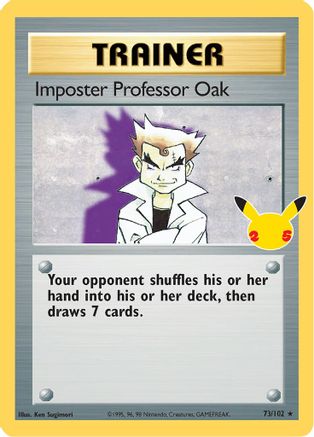 Imposter Professor Oak 073/102 - Celebrations Classic Collection Holofoil