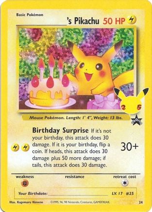 ______'s Pikachu 024/53 - Celebrations Classic Collection Holofoil