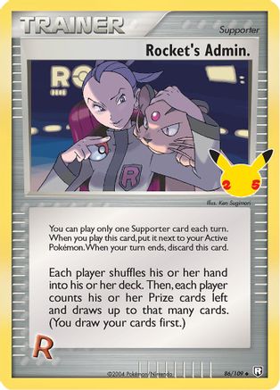 Rocket's Admin. 086/109 - Celebrations Classic Collection Holofoil