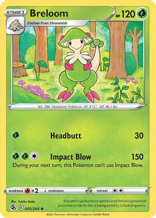 Breloom 005/264 - SWSH08 Fusion Strike Reverse Holofoil