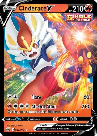 Cinderace V 044/264 - SWSH08 Fusion Strike Holofoil