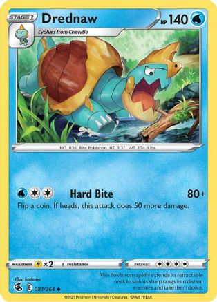 Drednaw 081/264 - SWSH08 Fusion Strike Reverse Holofoil