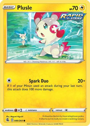 Plusle 089/264 - SWSH08 Fusion Strike