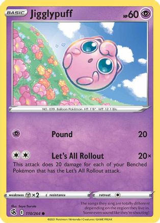 Jigglypuff 110/264 - SWSH08 Fusion Strike Reverse Holofoil