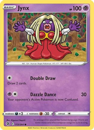 Jynx 112/264 - SWSH08 Fusion Strike Reverse Holofoil
