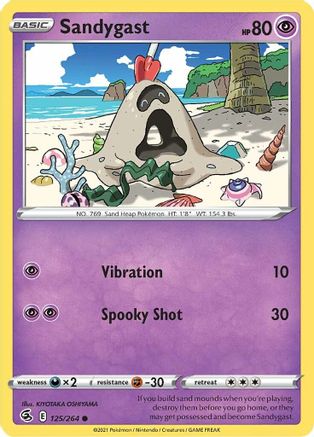 Sandygast 125/264 - SWSH08 Fusion Strike Reverse Holofoil