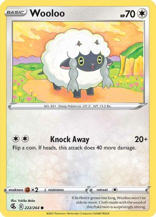 Wooloo 222/264 - SWSH08 Fusion Strike Reverse Holofoil