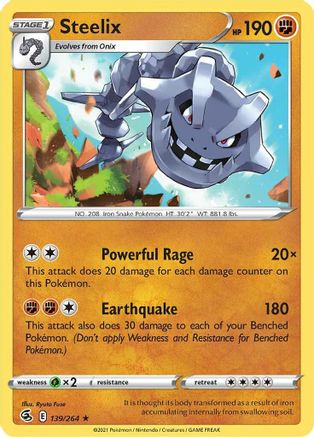Steelix 139/264 - SWSH08 Fusion Strike Reverse Holofoil