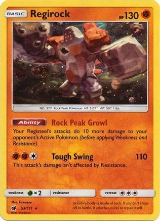 Regirock (Cosmos Holo) 053/111 - SM Promos Holofoil