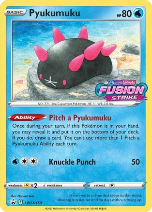 Pyukumuku (Prerelease) SWSH169/307 - SWSH Sword & Shield Promo Cards Holofoil