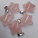 Natural Stone Crystal Agate Star Pendant