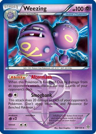 Weezing (Team Plasma) 058/135 - Deck Exclusives