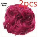 Fluffy Drawstring Curly Hair Bun Hair Set