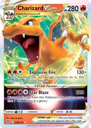 Charizard VSTAR 018/172 - SWSH09 Brilliant Stars Holofoil