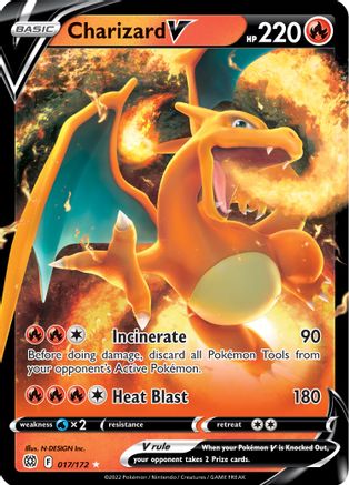Charizard V 017/172 - SWSH09 Brilliant Stars Holofoil