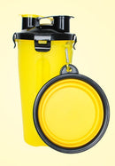 2-in-1 Pet Water Bottle Dispenser with Silicone Bowl