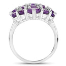 5.44 Carat Genuine Amethyst .925 Sterling Silver Ring