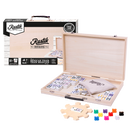 Rustik Deluxe Wood Case: Mexican Train Game