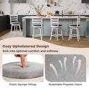 25"/30.5" Swivel Barstools Set of 2 360¬∞ Rotating Bar/Counter Height Chairs with Upholstered Seat