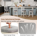 25"/30.5" Swivel Barstools Set of 2 360¬∞ Rotating Bar/Counter Height Chairs with Upholstered Seat