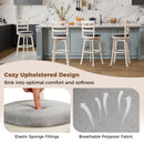 25"/30.5" Swivel Barstools Set of 2 360¬∞ Rotating Bar/Counter Height Chairs with Upholstered Seat