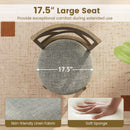 25/30 Inch Swivel Bar Stools Set of 2 with Backrests and Wood Frame