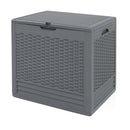 25 Gallon Outdoor Storage Box with Rattan Patterns