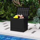 25 Gallon Outdoor Storage Box with Rattan Pattern