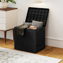 25 Gallon Outdoor Storage Box with Rattan Pattern