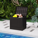 25 Gallon Outdoor Storage Box with Rattan Pattern