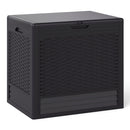 25 Gallon Outdoor Storage Box with Rattan Pattern