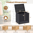 25 Gallon Outdoor Storage Box with Rattan Pattern