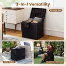 25 Gallon Outdoor Storage Box with Rattan Pattern