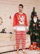 Cartoon Deer Snowflake Cute Random Printing Family Dress